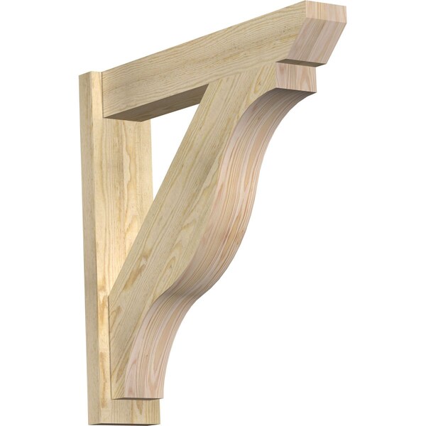 Ekena Millwork Funston Slat Rough Sawn Outlooker, Douglas Fir, 6"W x 30"D x 30"H OUT06X30X30FST06RDF - main